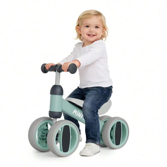 Toddler Balance Bike 4Wheel NoPedal Ride On Toy For Kids