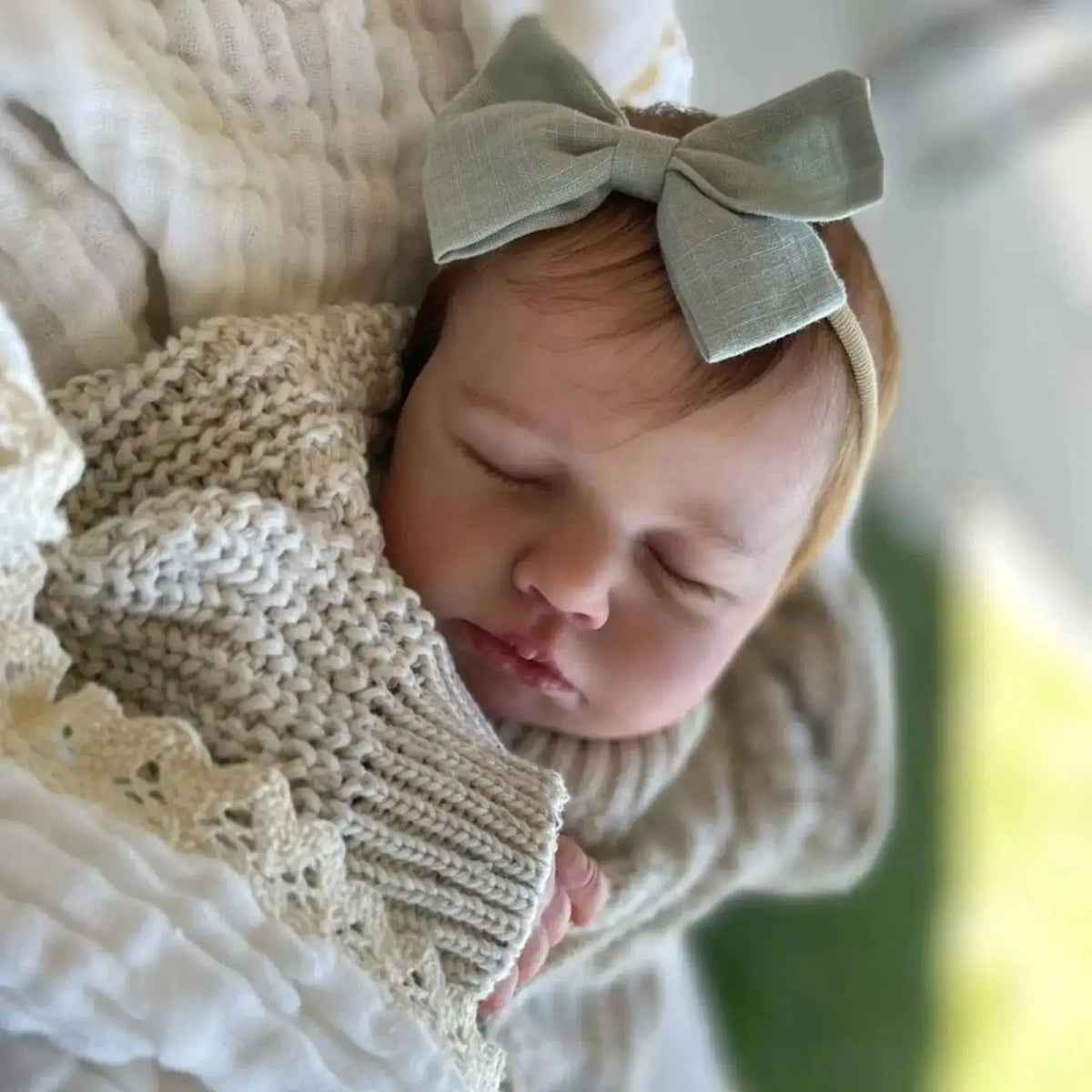 BZDOLL Reborn Doll With 3D Skin And Veins Asleep Newborn Vinyl Limbs