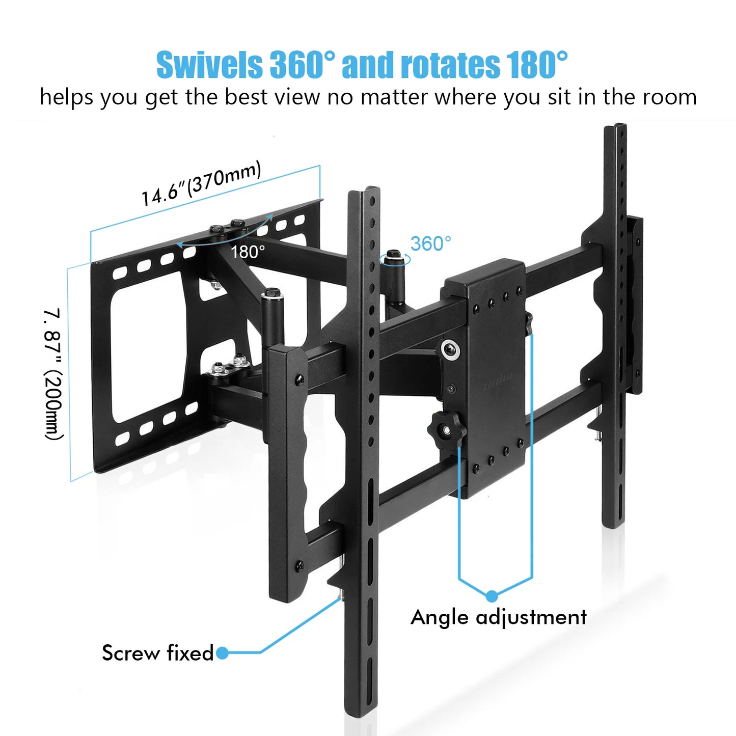 Unho Full Motion TV Wall Mount For 32-85 Inch TVs Dual Arms
