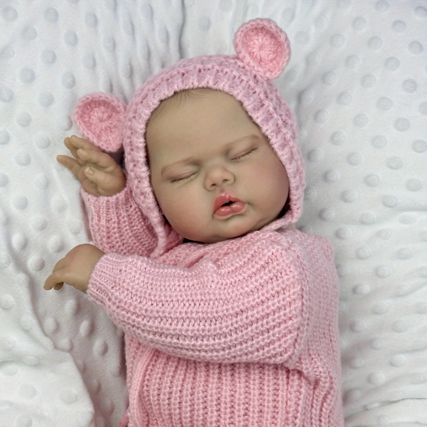 BZDOLL Reborn Doll With Vinyl Limbs Cloth Body 3D Skin