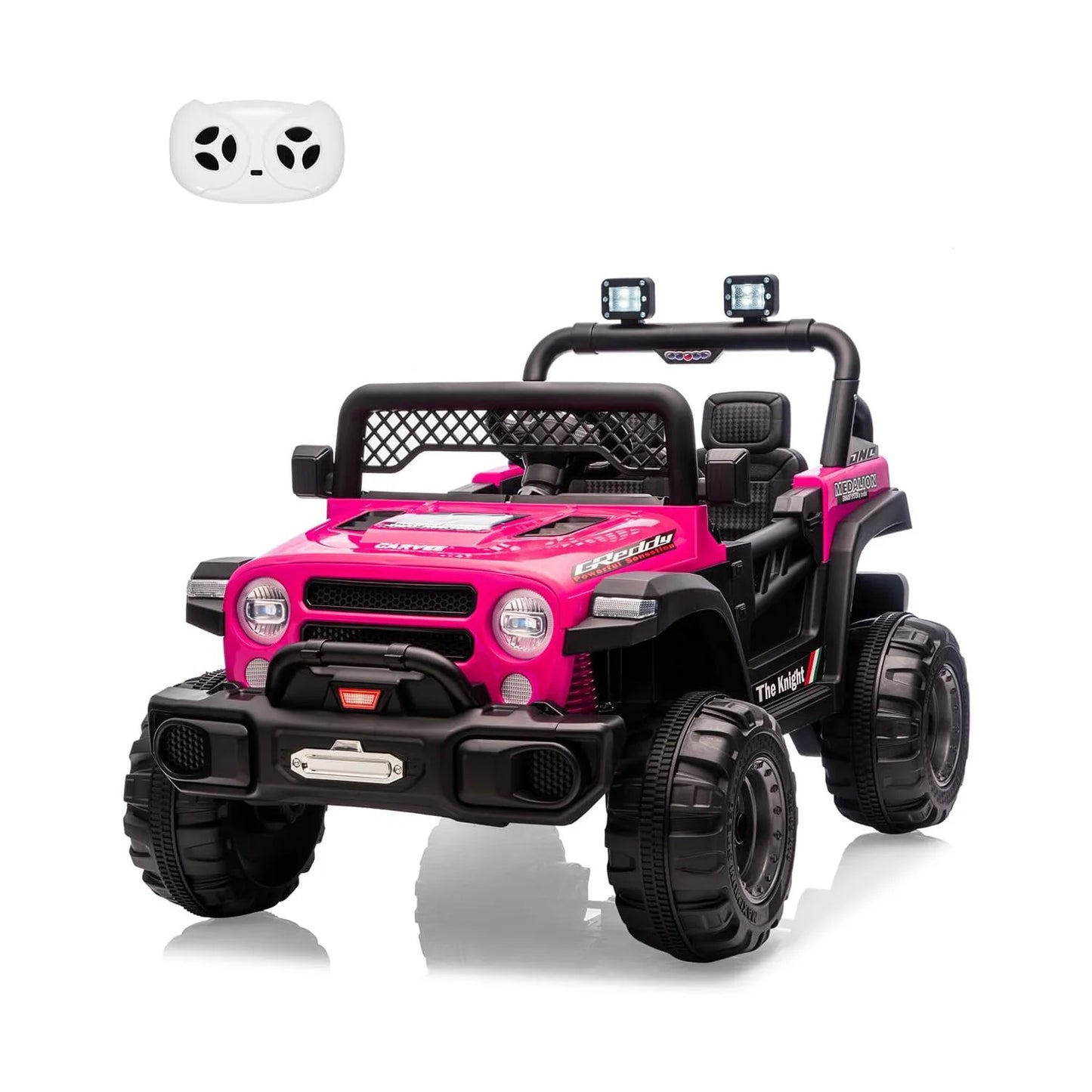 HiMISS 12V Ride On Car With Remote Control And Music LED Lights