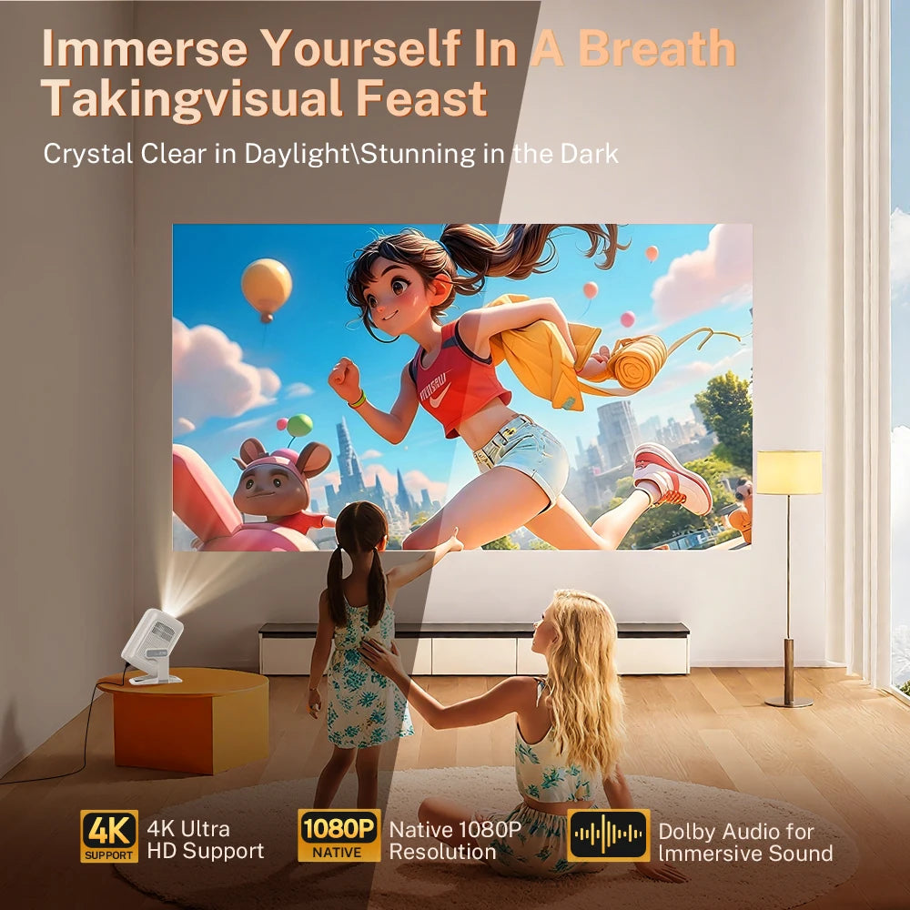 LynCast Auto Focus Projector X3A 1080P 4K Playback Portable