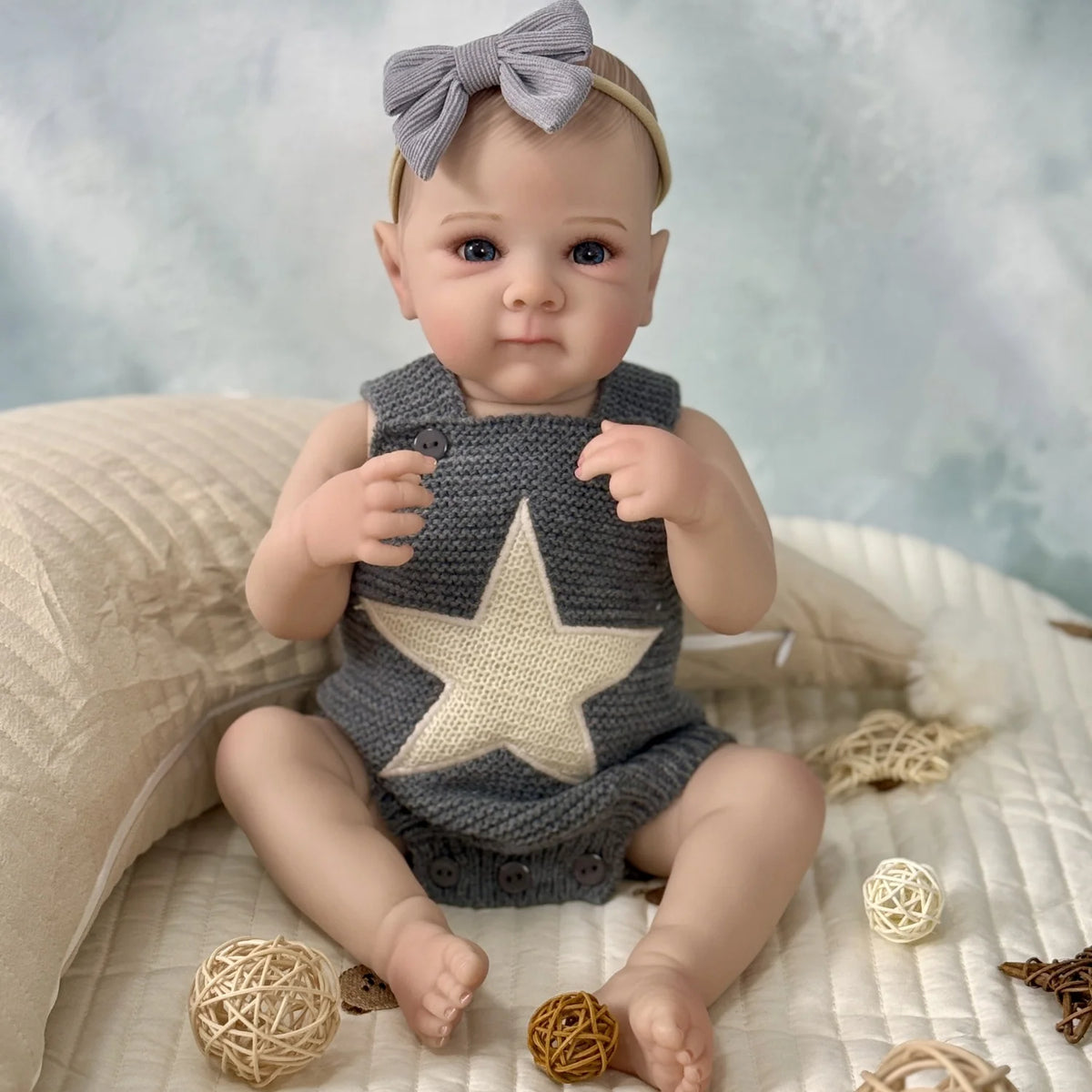 BZDOLL Full Vinyl Reborn Baby Doll Lifelike Handmade