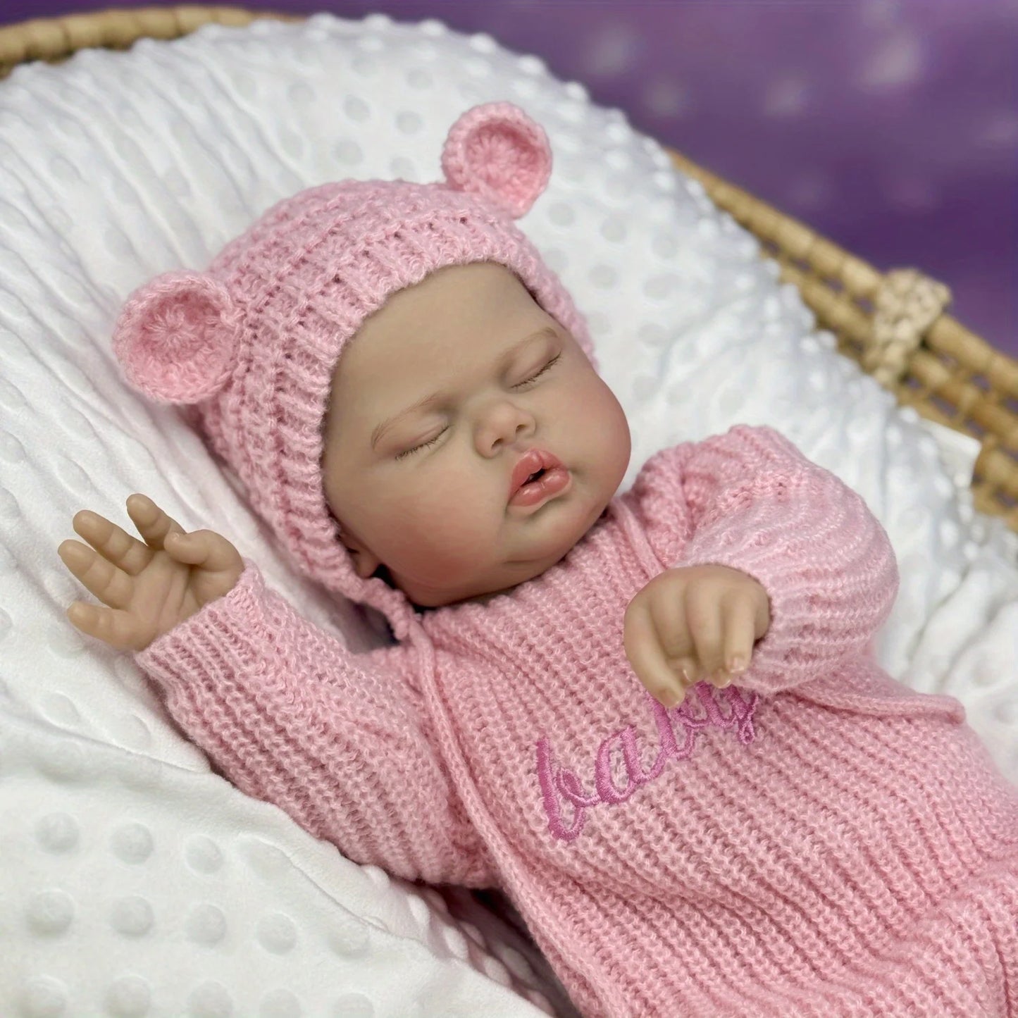 BZDOLL Reborn Doll With Vinyl Limbs Cloth Body 3D Skin