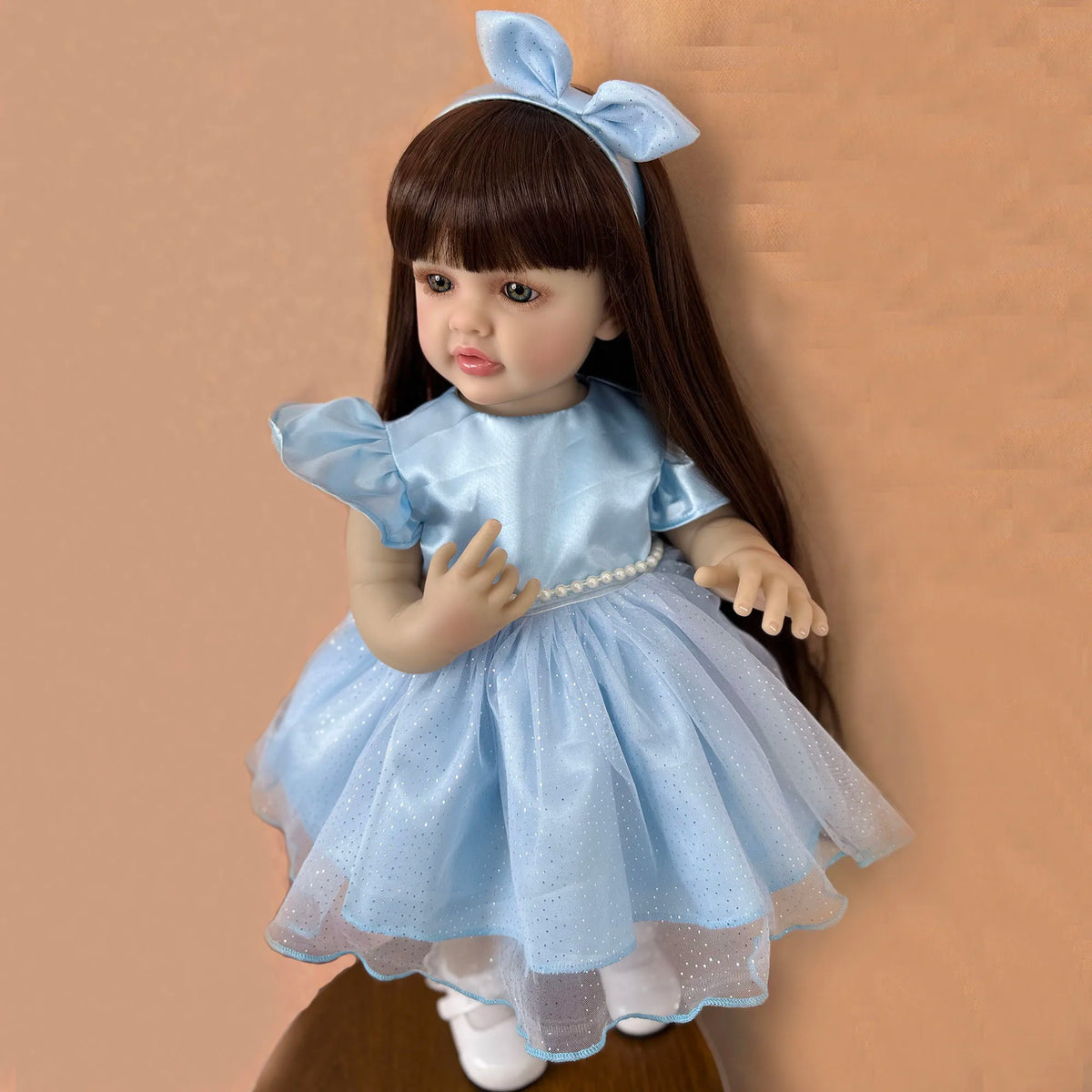 BZDOLL Soft Vinyl Reborn Girl Doll Standable Princess
