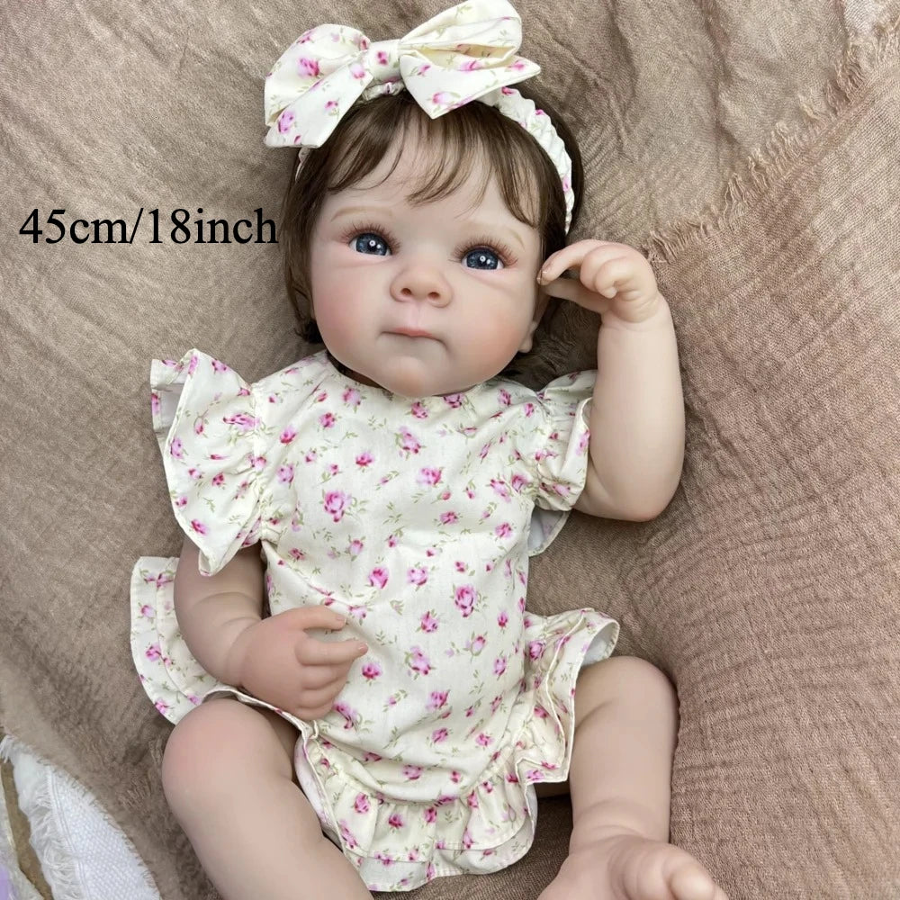 BZDOLL Full Vinyl Reborn Baby Doll Handmade Gift For Kids