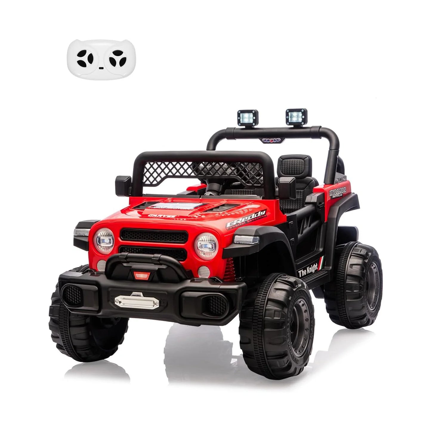 HiMISS 12V Ride On Car With Remote Control And Music LED Lights