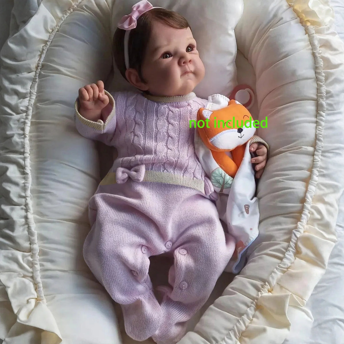 BZDOLL Reborn Baby Doll Vinyl Lifelike Handmade Gift for Girls