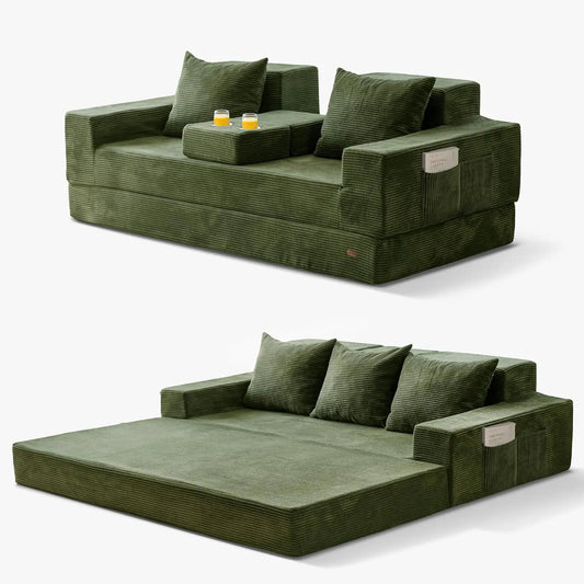 HUANZHUANG Convertible Sofa Bed 4 In 1 Modern Foldable Sofa
