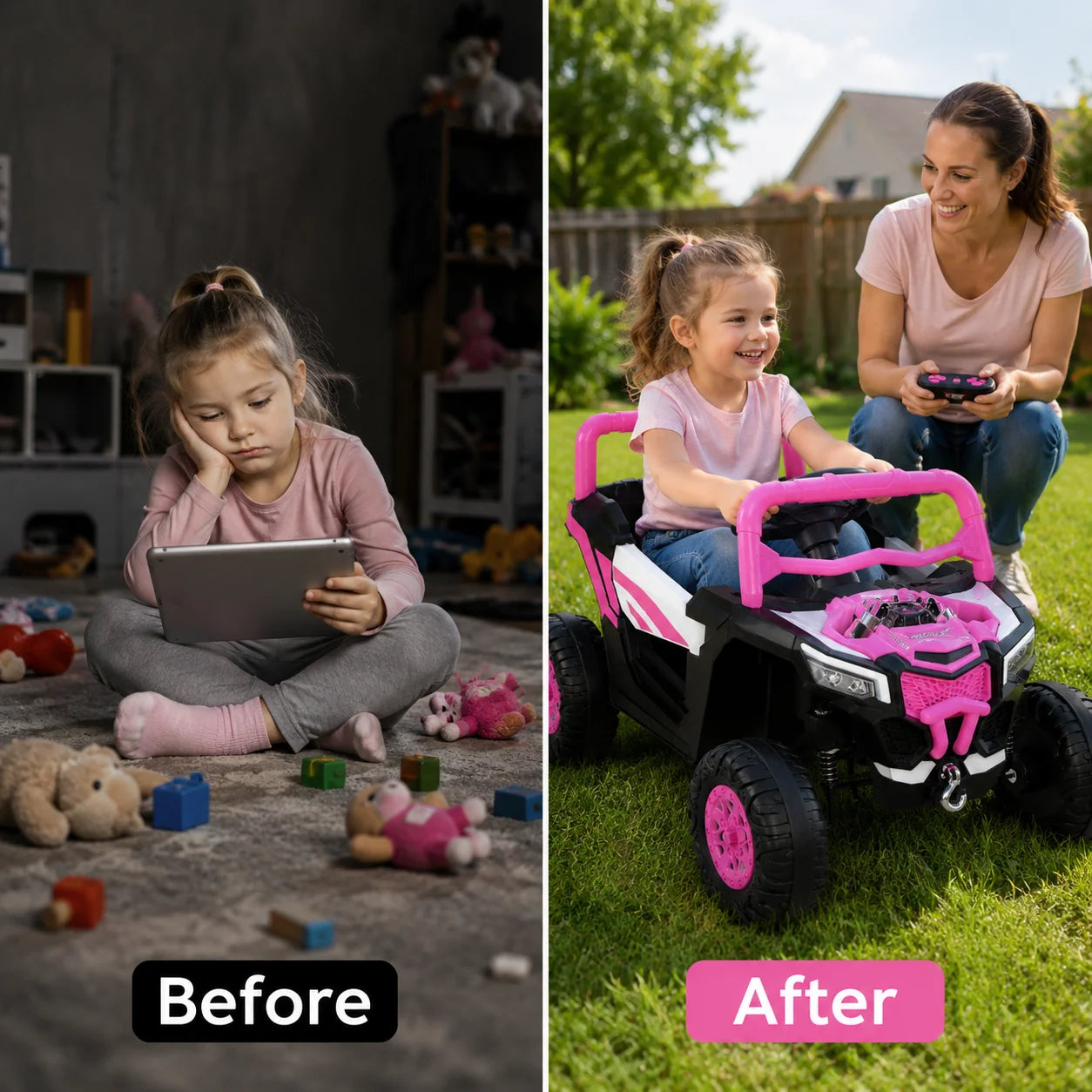 Ride On Kids Electric Powered Car Toy With Remote Control