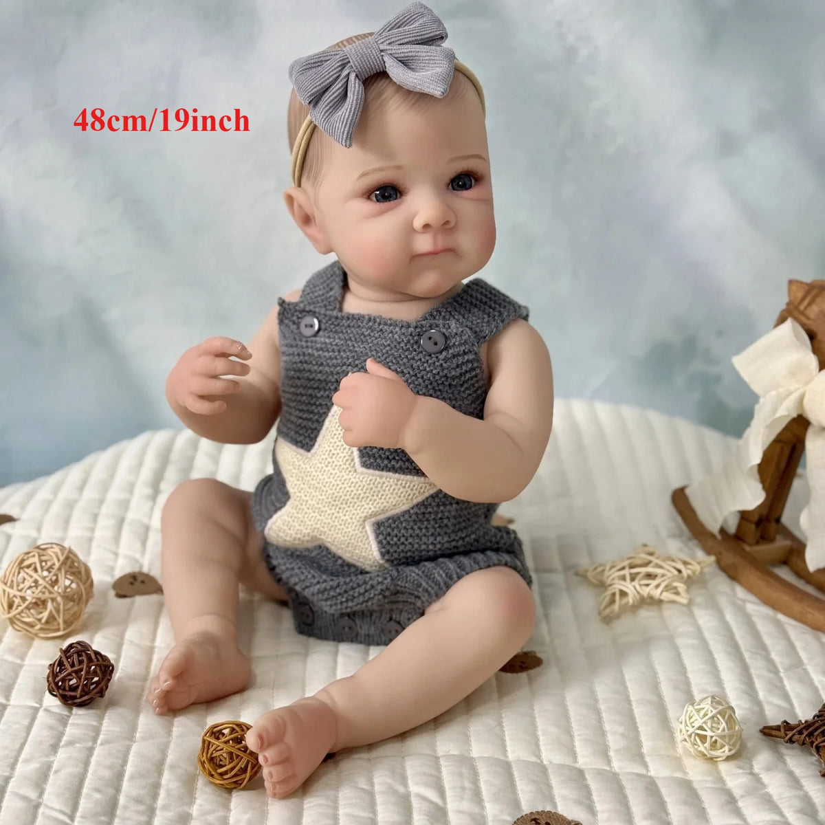 BZDOLL Full Vinyl Reborn Baby Doll Lifelike Handmade