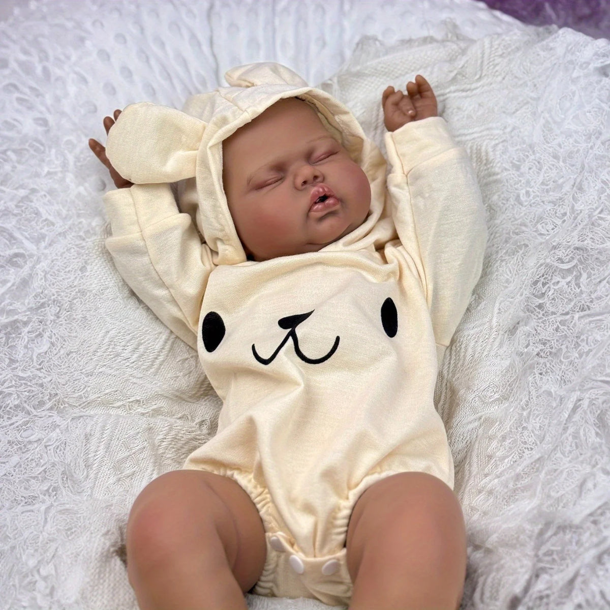 BZDOLL Chubby Reborn Doll Vinyl Limbs Cloth Body Lifelike Toy