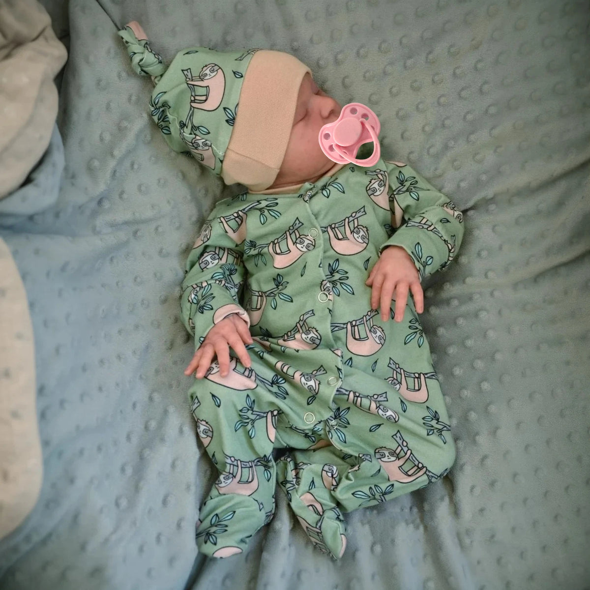 BZDOLL Asleep Reborn Doll With 3D Veined Skin And Cloth Body