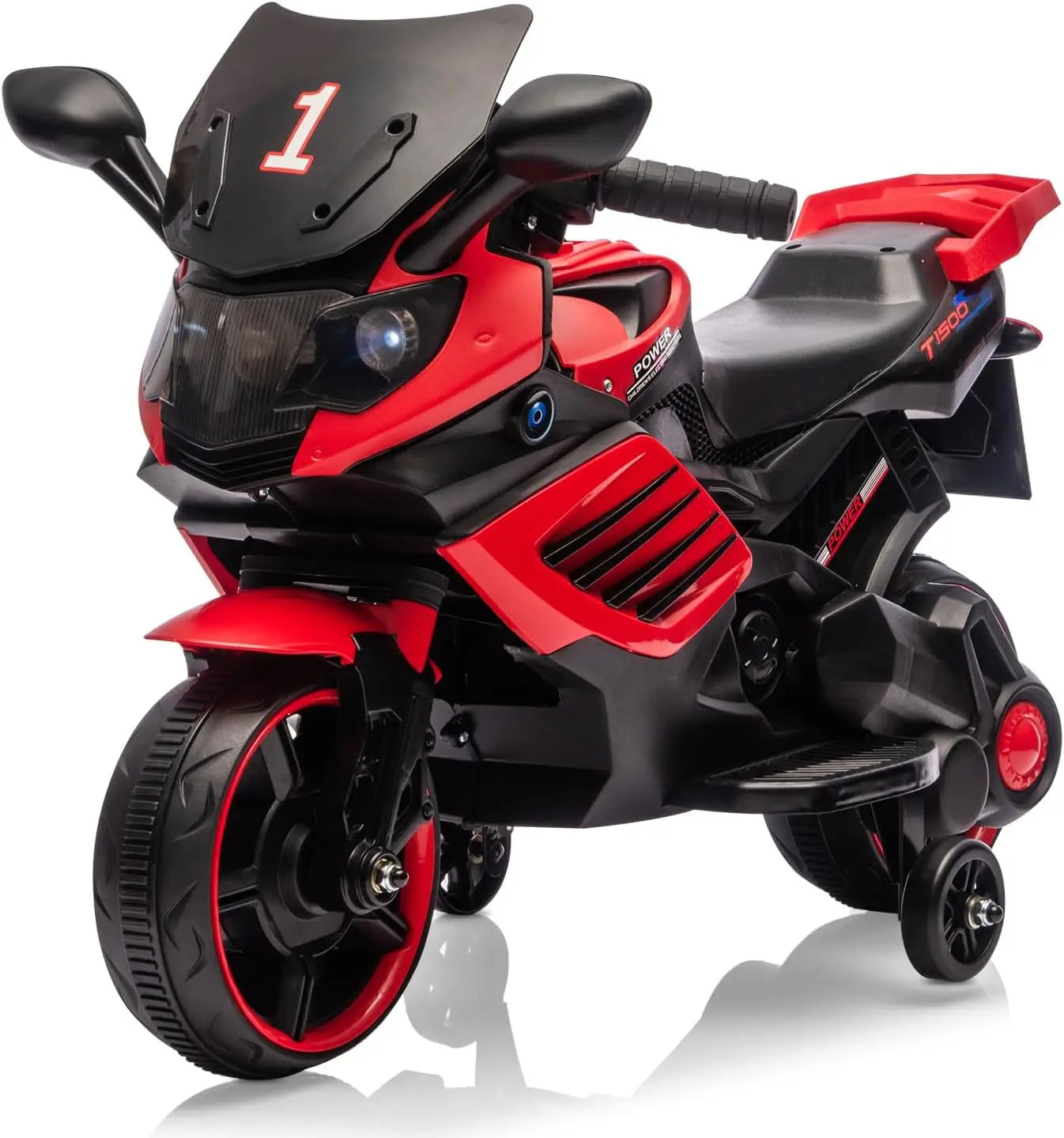 HiMISS 6V Children Motorcycle Ride On Toy With Training Wheels