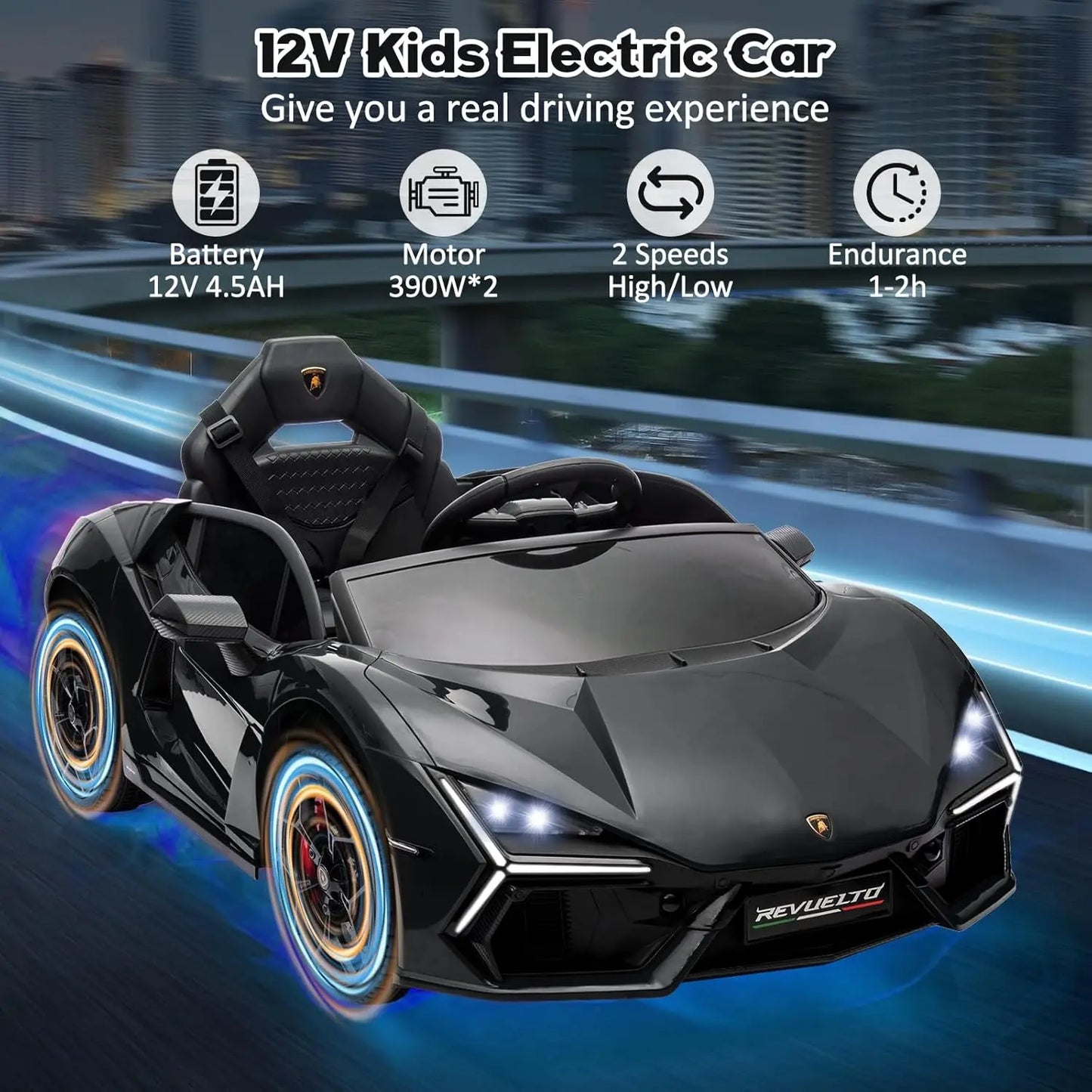 HiMISS Ride On Car Toy For Kids Electric Vehicle Bluetooth