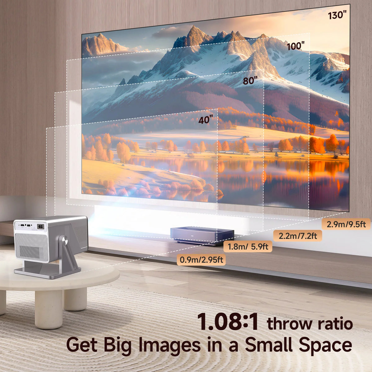 Magcubic 8K Support Projector With Android 14 And WiFi6