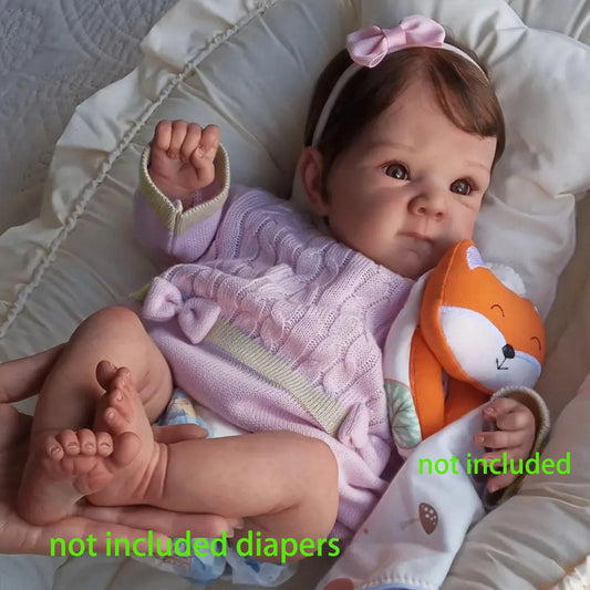 BZDOLL Reborn Baby Doll Vinyl Lifelike Handmade Gift for Girls