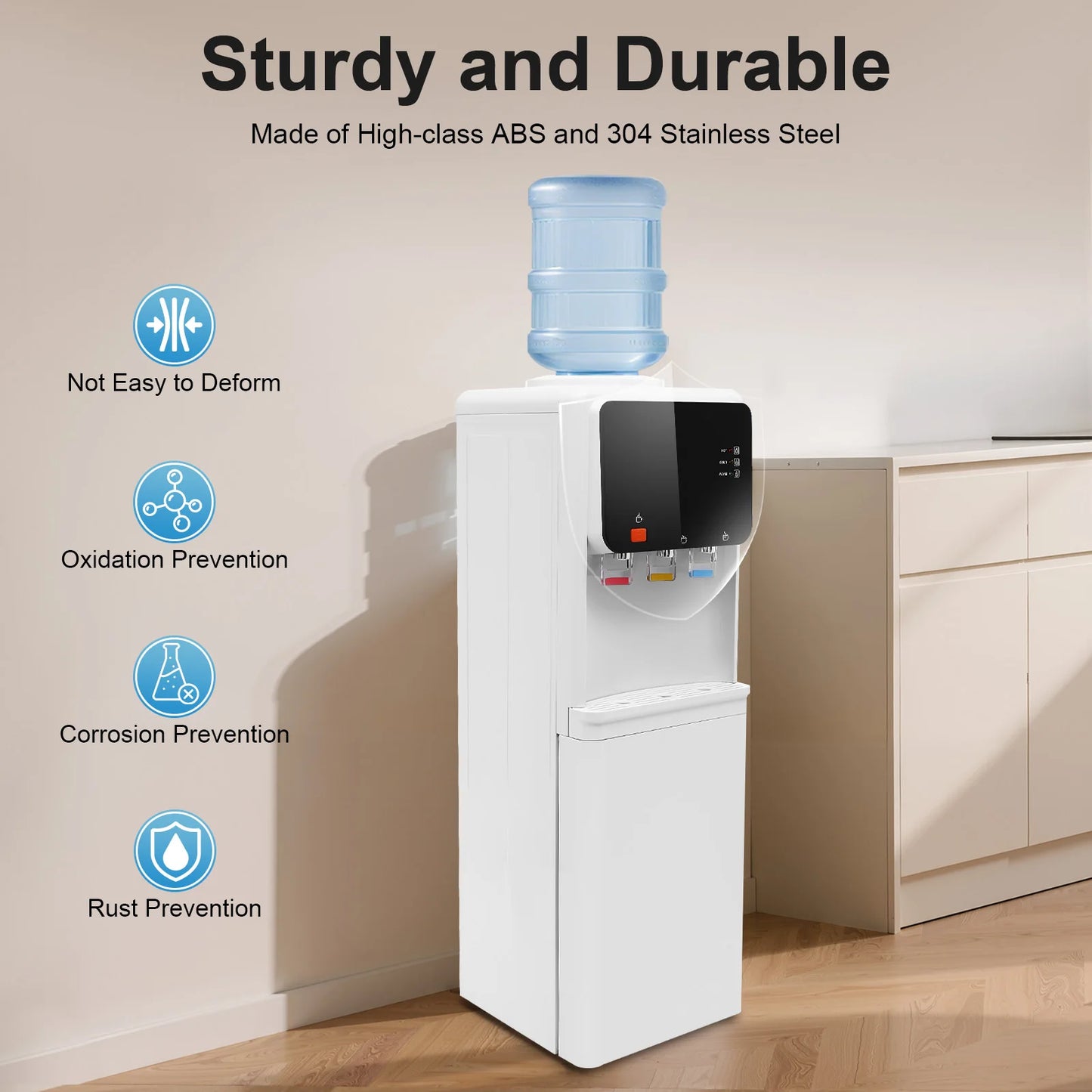 Hot And Cold Water Dispenser 500W Heating 75W Cooling