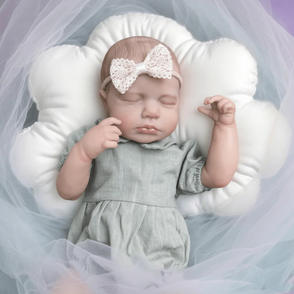 BZDOLL LouLou Reborn Doll Soft Cloth Body Lifelike 3D Skin
