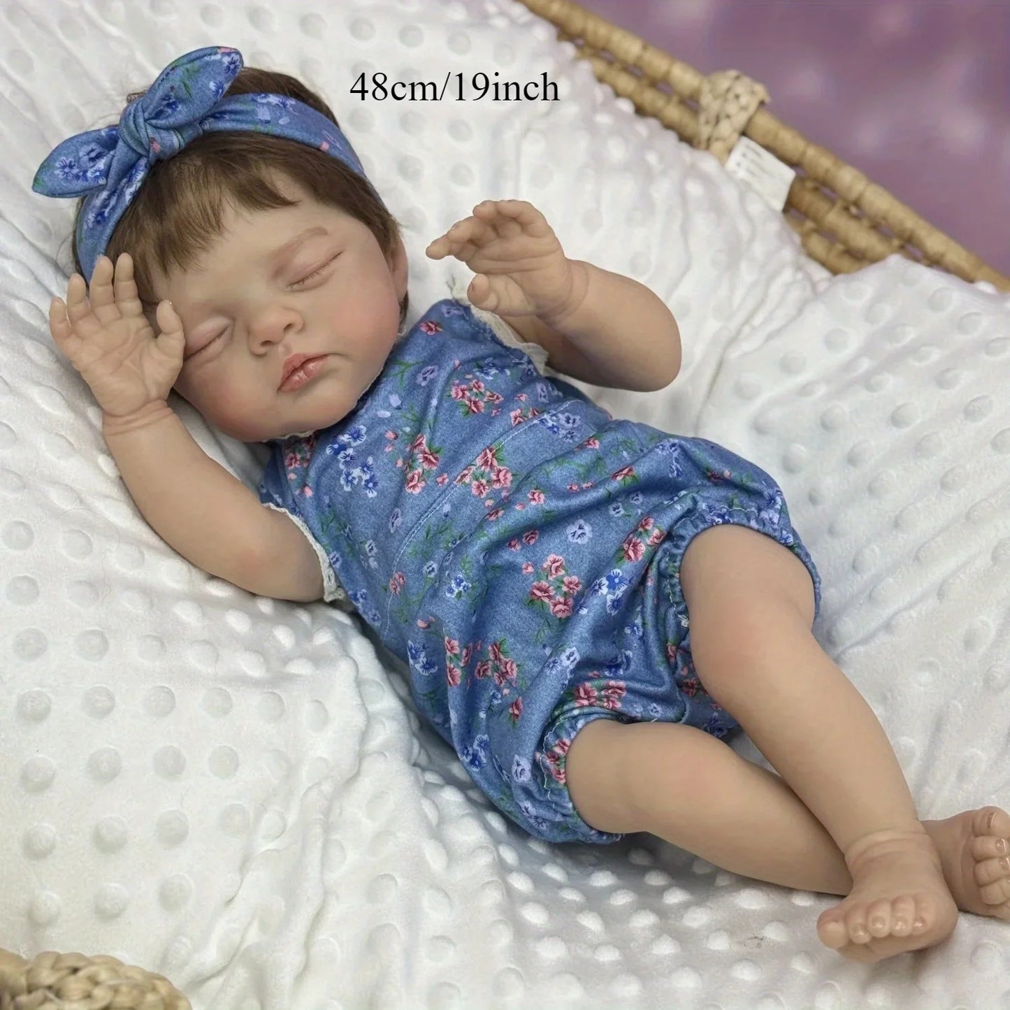BZDOLL Reborn Doll With Vinyl Limbs Cloth Body Bedtime Toy