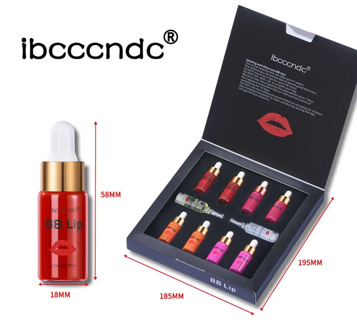 Ibcccndc BB Lip Serum Ampoule Moisturizing Long Lasting Tinted Gloss