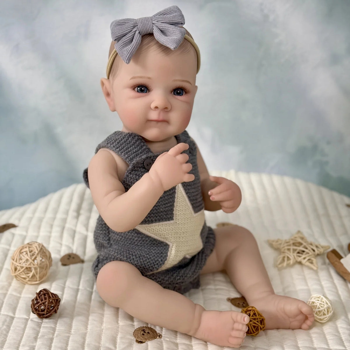 BZDOLL Full Vinyl Reborn Baby Doll Lifelike Handmade
