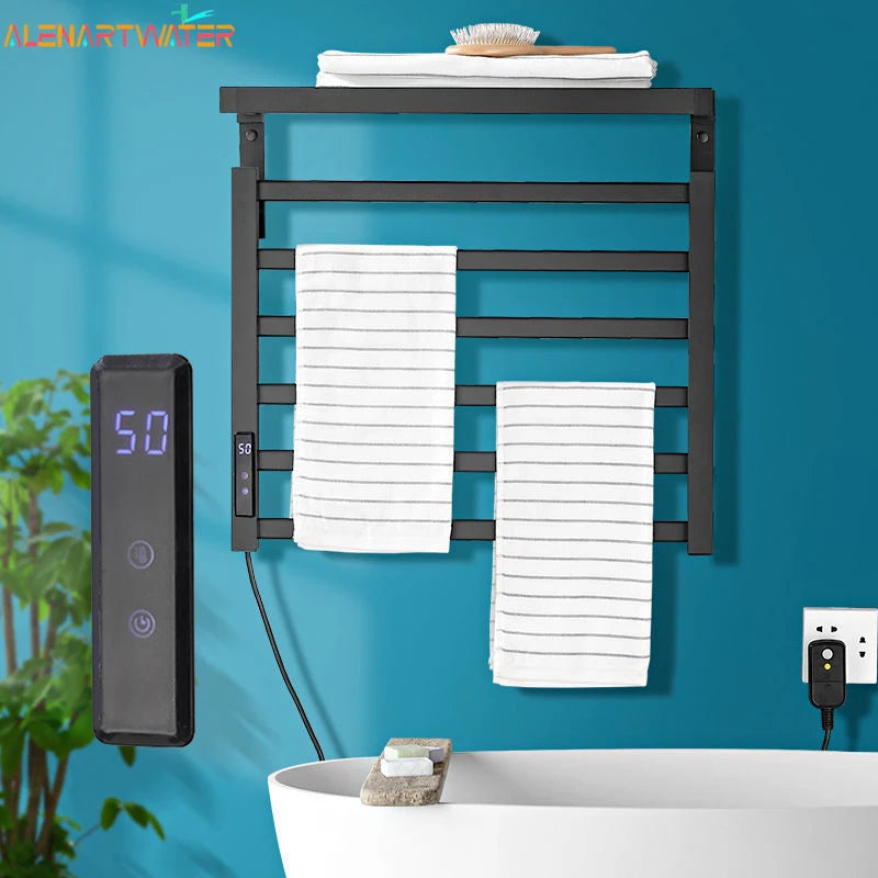 Electric Towel Rack With Digital Display Wall Mounted 55W
