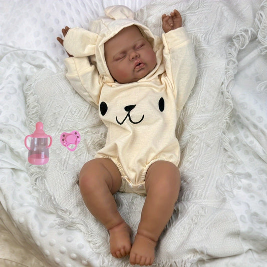 BZDOLL Chubby Reborn Doll Vinyl Limbs Cloth Body Lifelike Toy