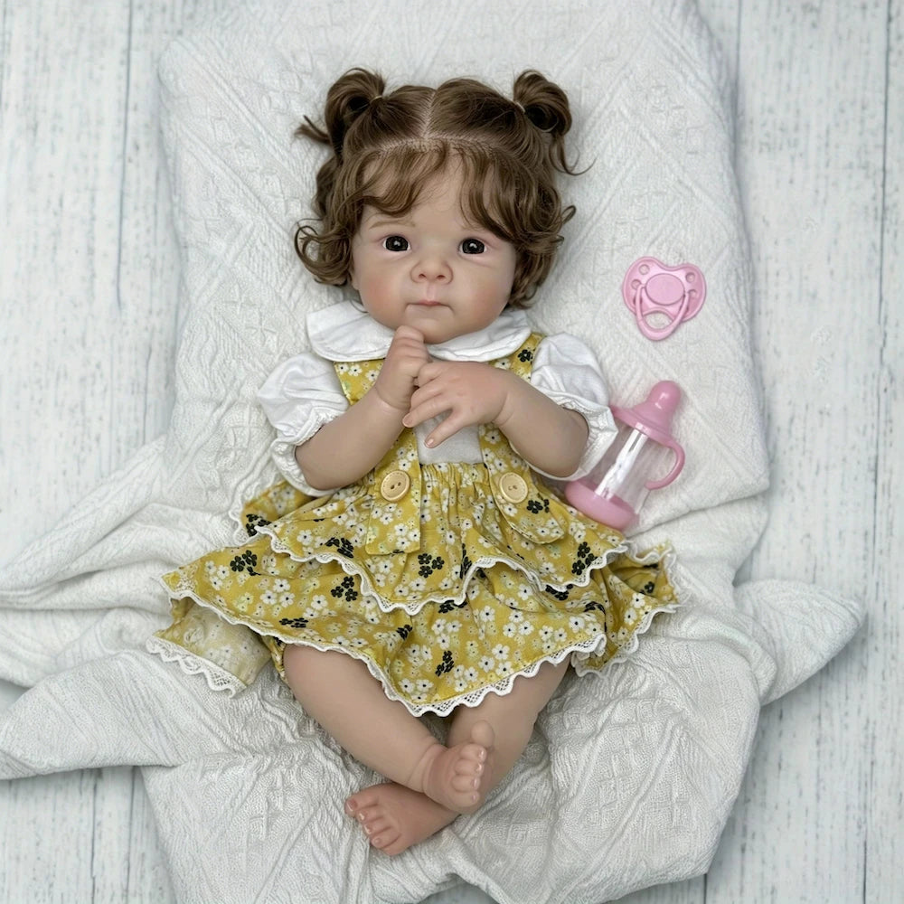 BZDOLL Reborn Baby Doll Vinyl Limbs Cloth Body Lifelike Toy