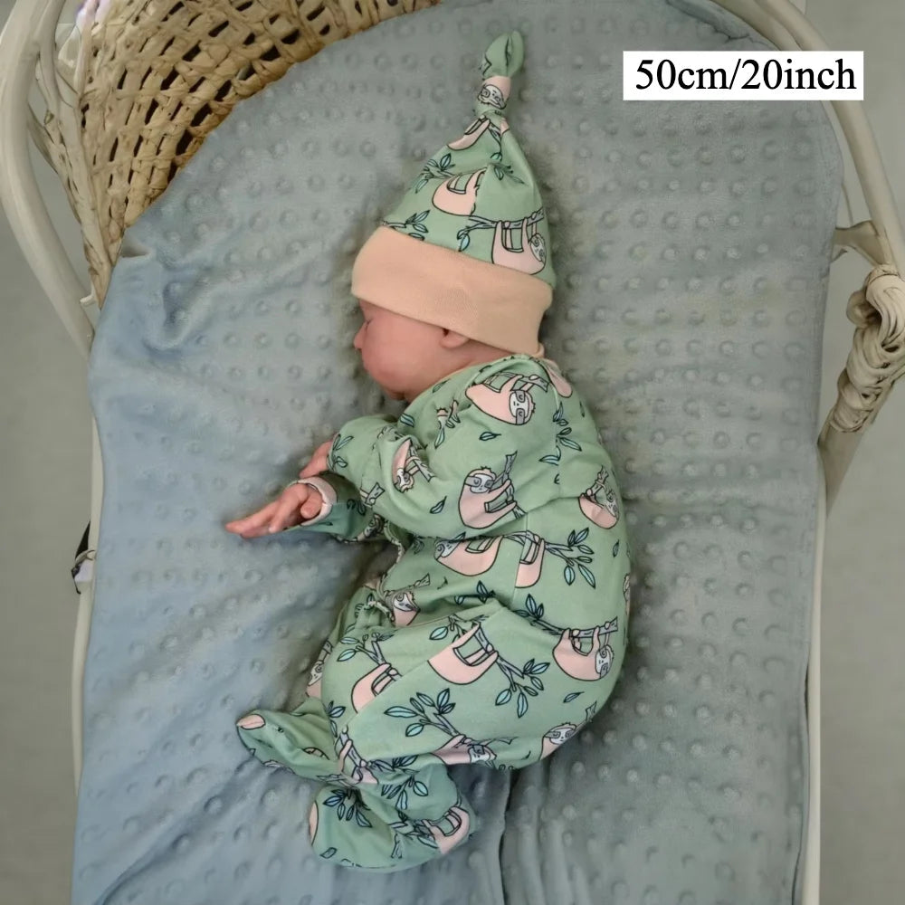 BZDOLL Asleep Reborn Doll With 3D Veined Skin And Cloth Body