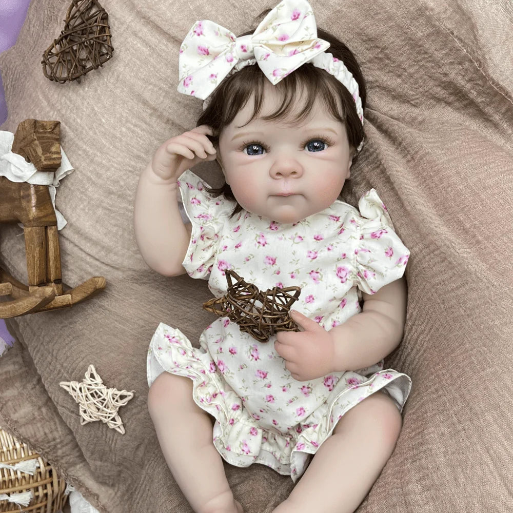 BZDOLL Full Vinyl Reborn Baby Doll Handmade Gift For Kids