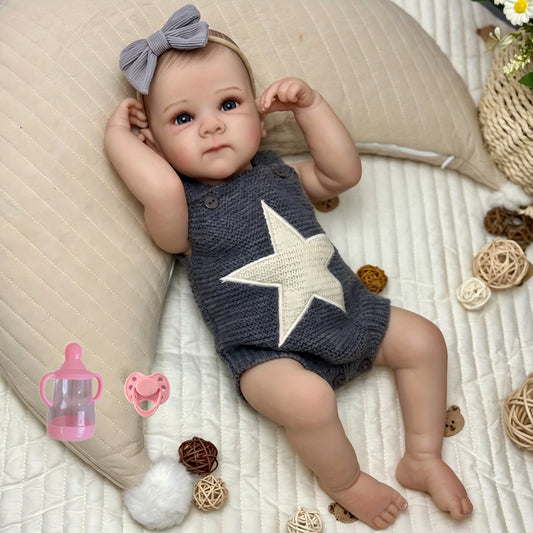BZDOLL Full Vinyl Reborn Baby Doll Lifelike Handmade