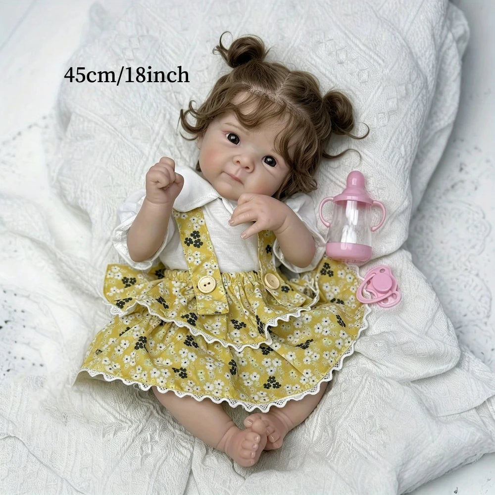 BZDOLL Reborn Baby Doll Vinyl Limbs Cloth Body Lifelike Toy