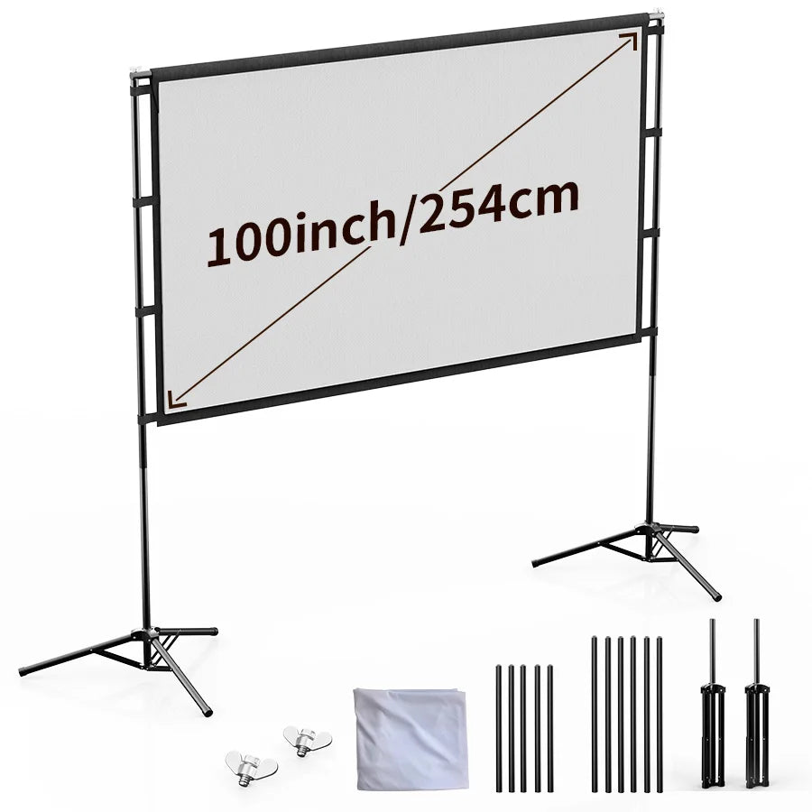 XBJ Portable Outdoor Projector Screen With Stand And Tripod