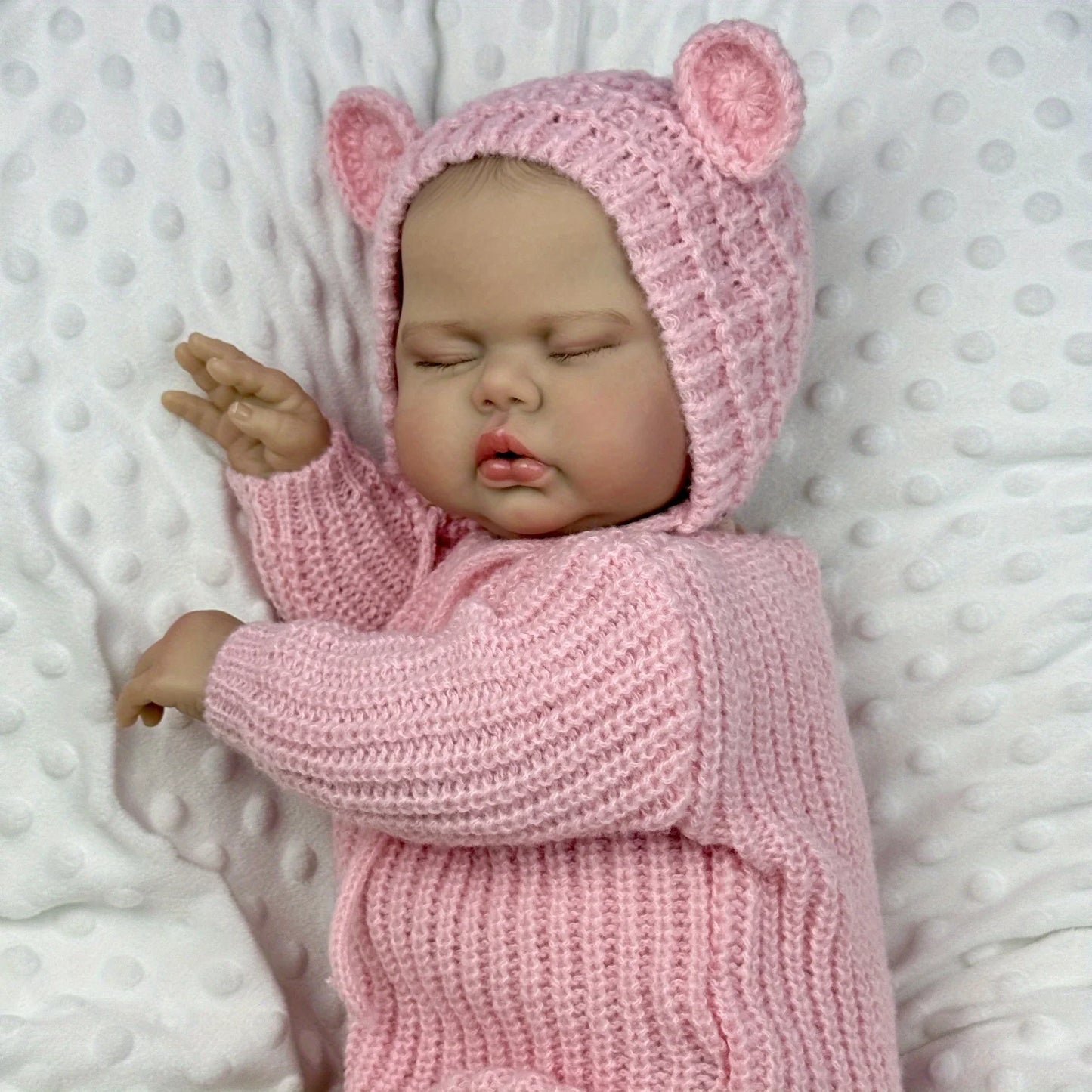 BZDOLL Reborn Doll With Vinyl Limbs Cloth Body 3D Skin