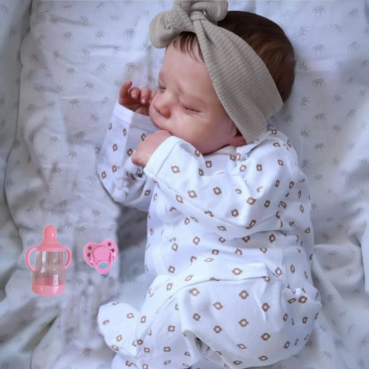 BZDOLL Asleep Reborn Doll Vinyl Limbs Cloth Body Toy Gift