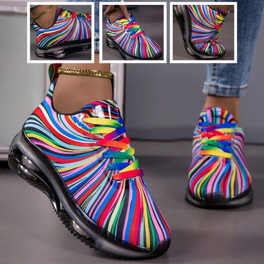 Women Air Cushion Sneakers Lightweight Shock Absorb Casual Sports Footwear