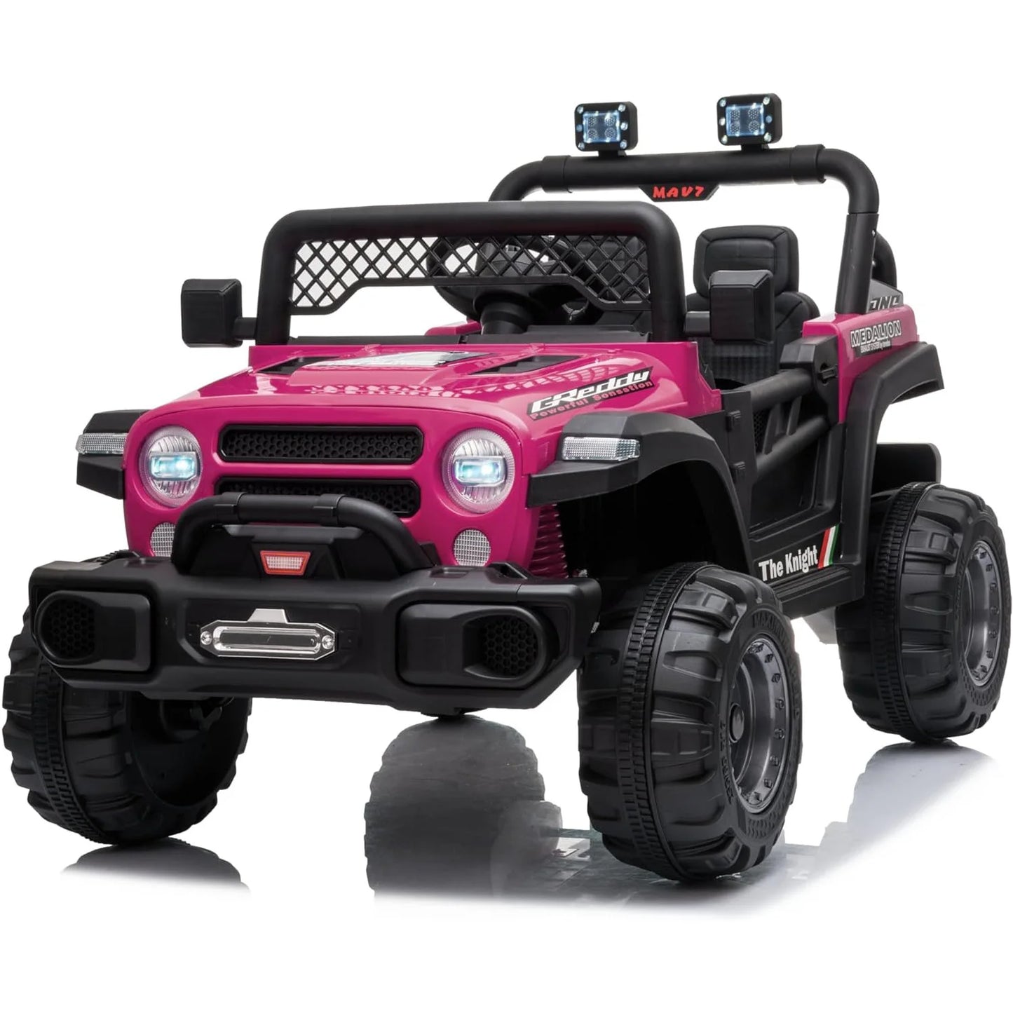 HiMISS 12V Ride On Car With Remote Control And Music LED Lights
