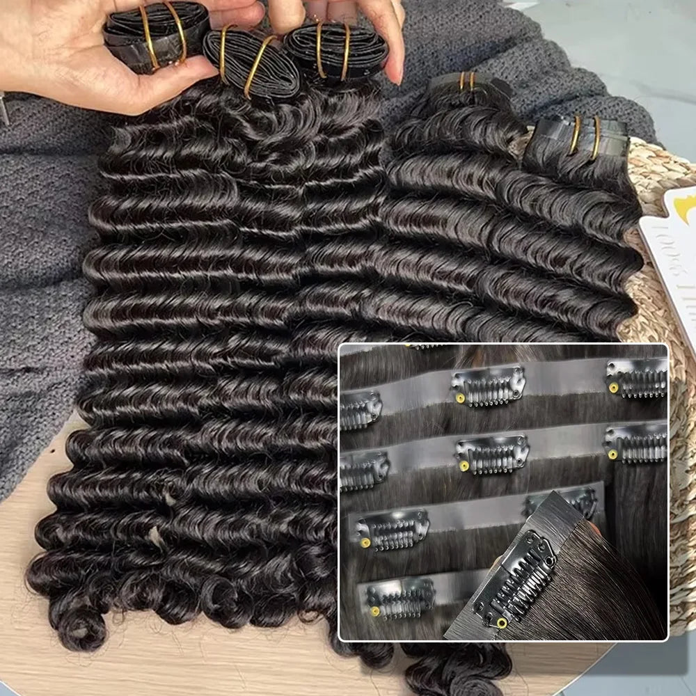 Line Hair Vietnamese 9 Clip In Remy Hair Extensions DeepWave