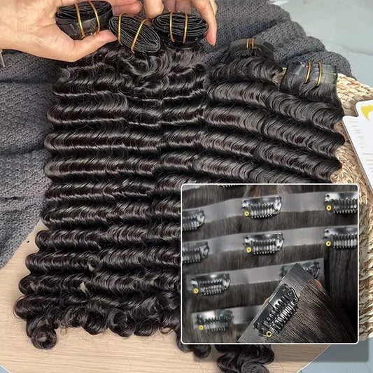 Line Hair Vietnamese 9 Clip In Remy Hair Extensions DeepWave