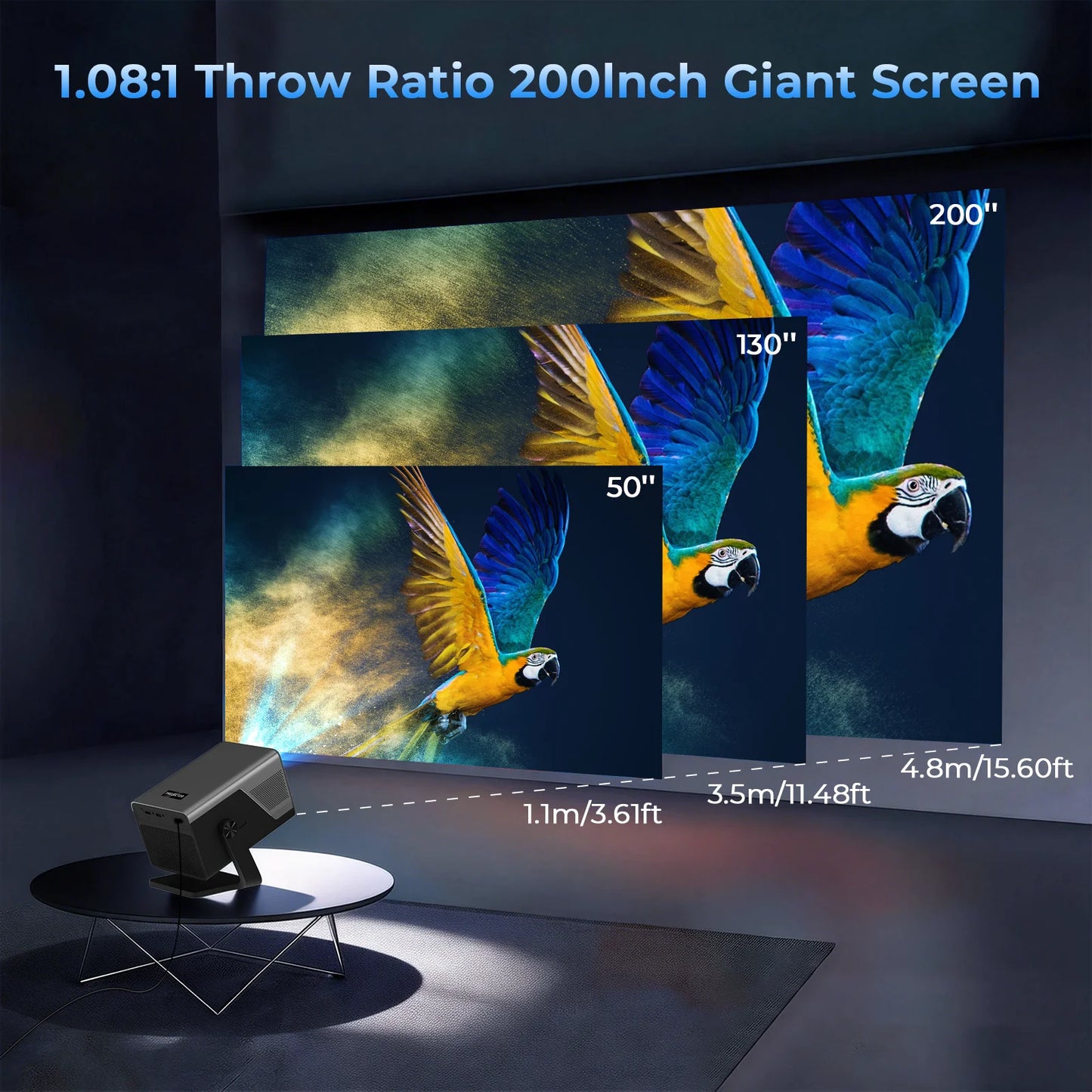 LynCast X7 Projector 1080P Native Auto Focus 8K Support