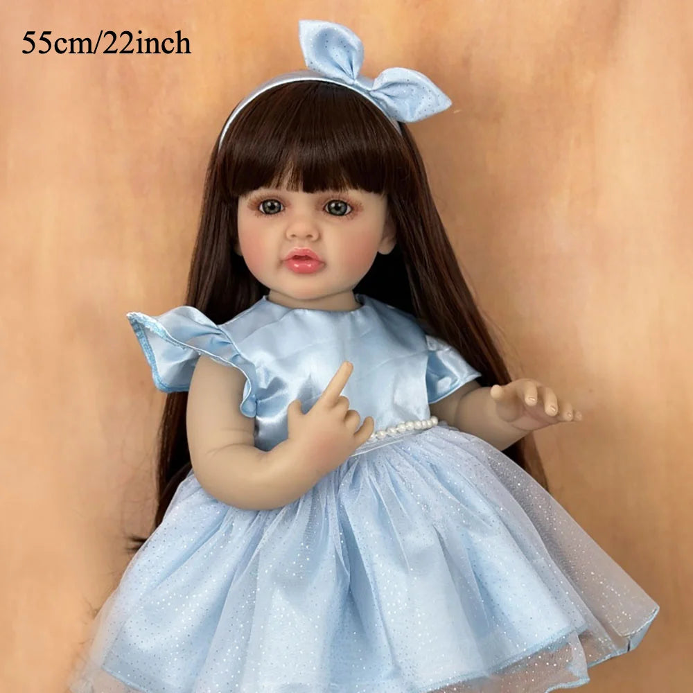 BZDOLL Soft Vinyl Reborn Girl Doll Standable Princess