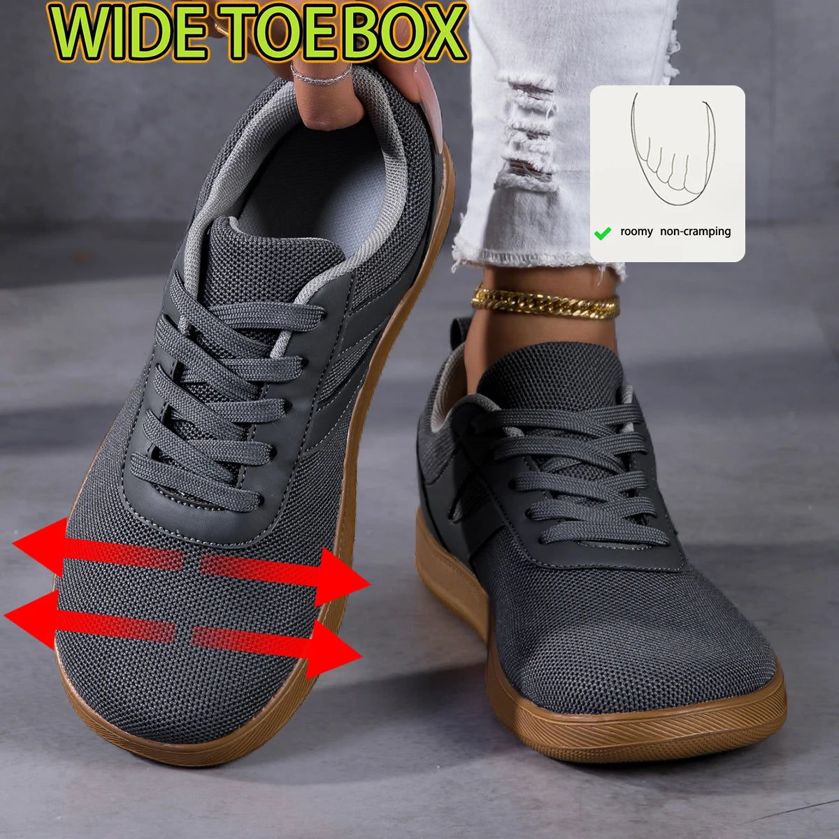Women Lightweight Air Mesh Sneakers Slip Resistant Walking Training Shoes