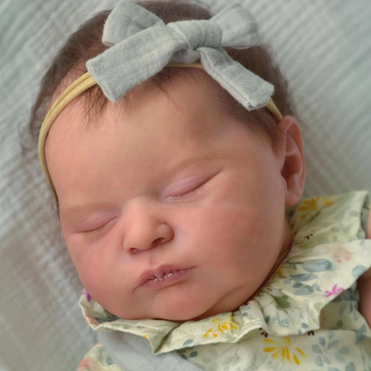 BZDOLL Asleep Reborn Doll Cloth Body Vinyl Limbs Lifelike Toy