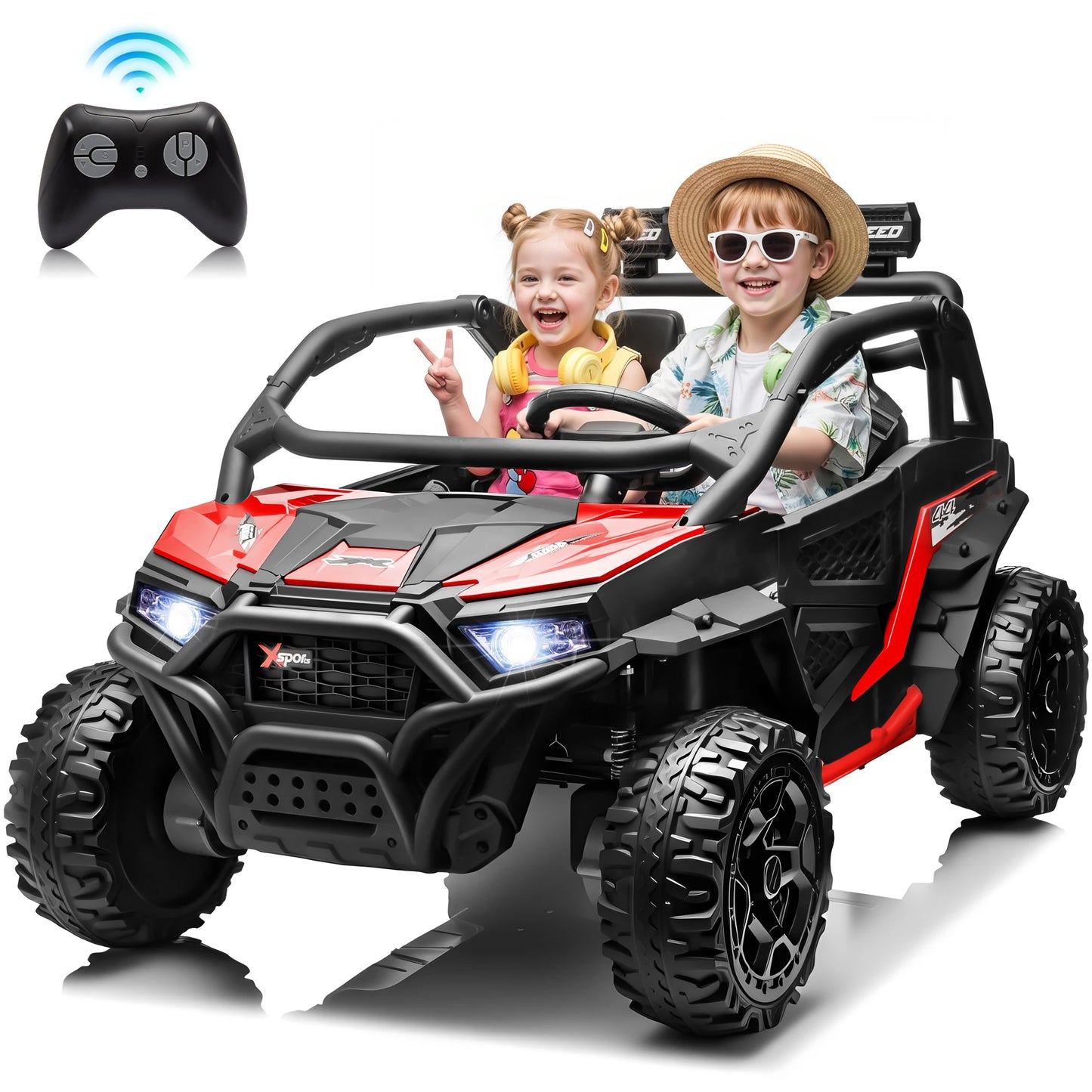 Joyracer 24V 4WD Kids Electric UTV Ride-On With Music LED Lights