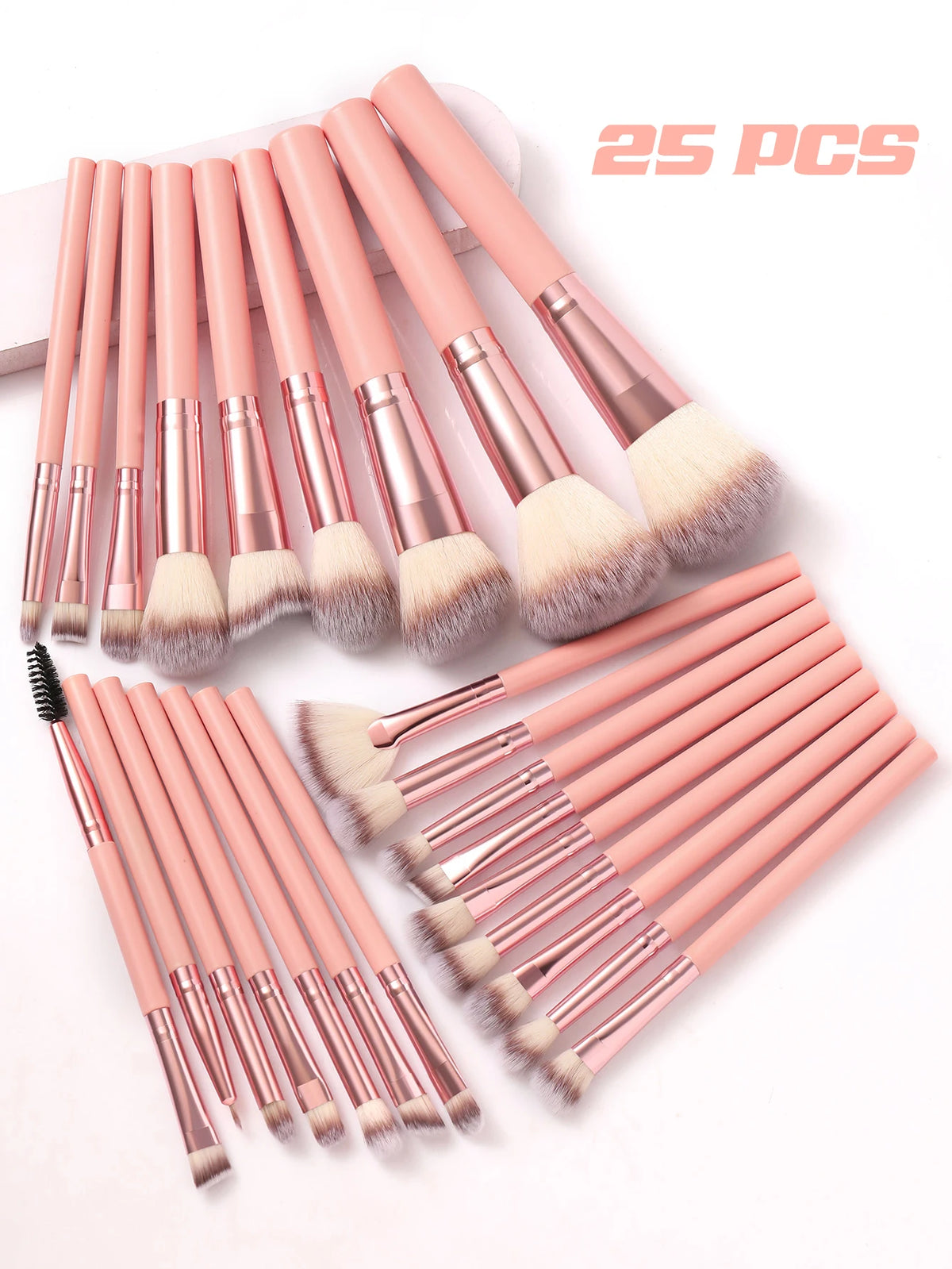 Professional 50 Piece Makeup Brush Collection With Cosmetic Bag Sponges
