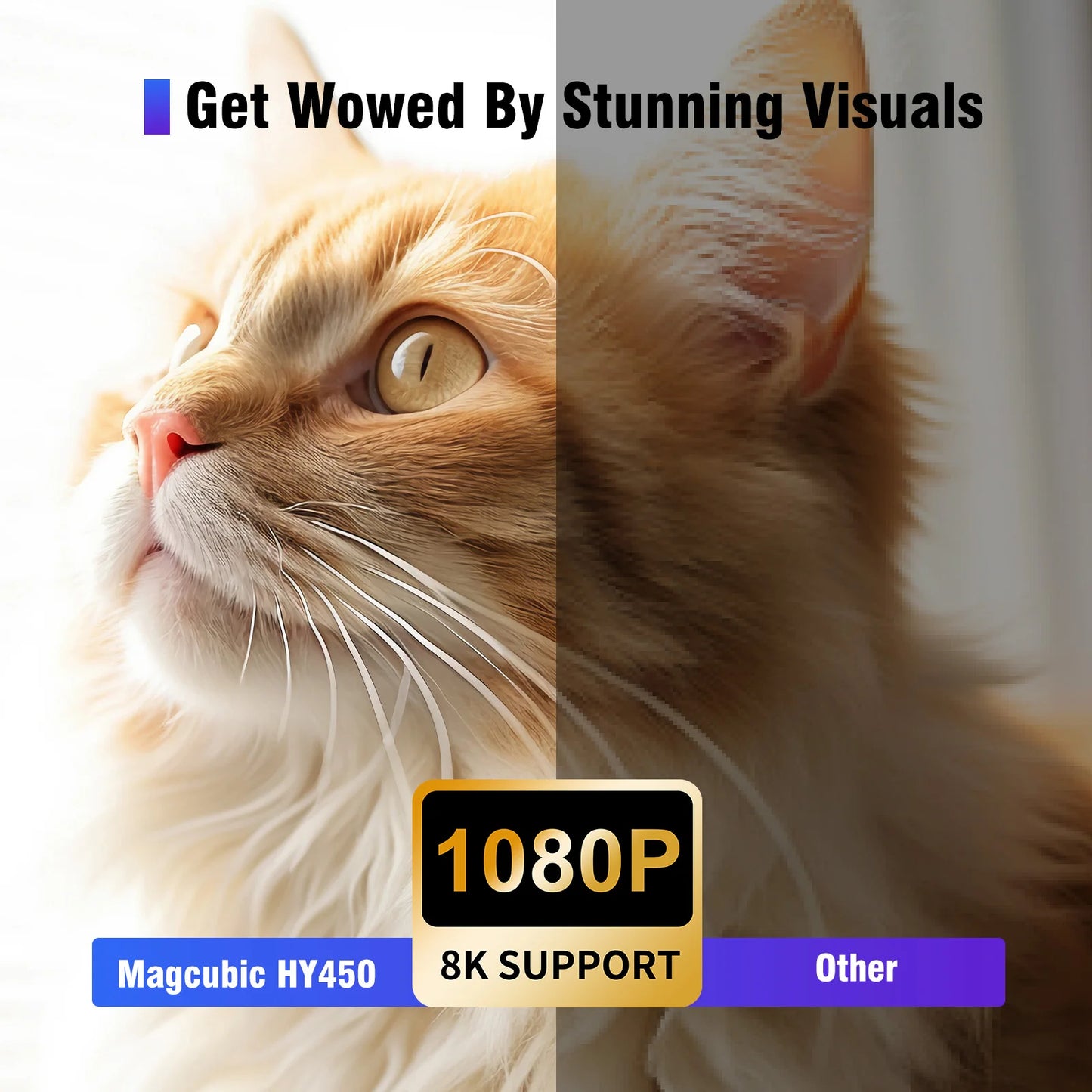 Magcubic HY450 Ultra Short Throw Home Projector 900 ANSI 1080P Android 14