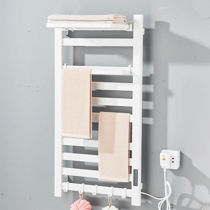 Bathroom Electric Towel Rack Thermostatic Heating With Digital Display Aluminum