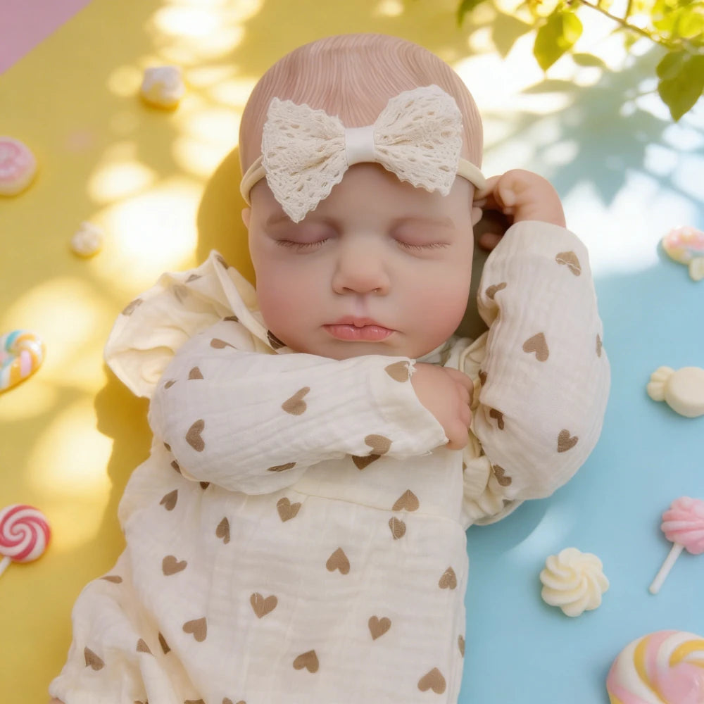 BZDOLL LouLou Asleep Doll Full Vinyl Body 3D Skin Realistic Toy Gift