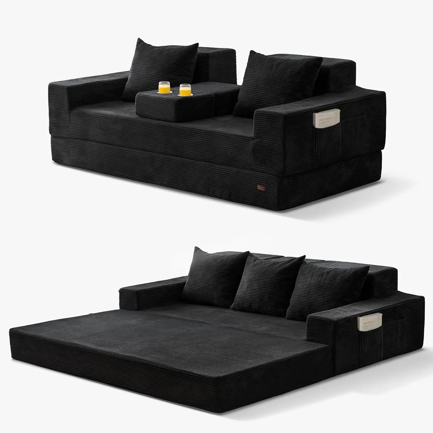 HUANZHUANG Convertible Sofa Bed 4 In 1 Modern Foldable Sofa